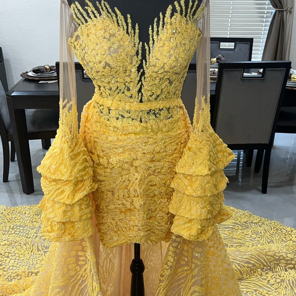 Dresses | Custom Yellow Prom Dress Or Formal Dress From Germany | Poshmark